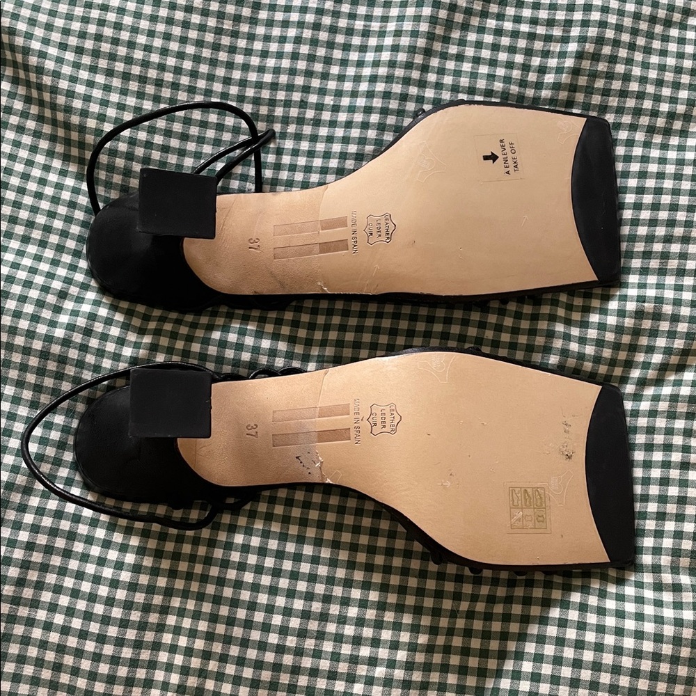 Miista Black Strappy Heels - Picture 2 of 6